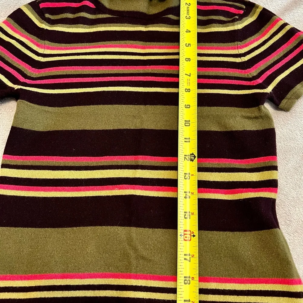 David Meister 100% cashmere turtleneck short sleeve sweater. Size S - Picture 6 of 7